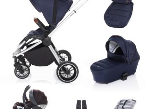 SET kočík Move+ korba+adaptéry+autosedačka, Sky Blue/Silver
