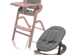 Set stolička Inpira + novorodenecký set + hojdacia základňa, Candy Pink