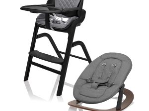 Set stolička Inpira + novorodenecký set + hojdacia základňa, Berry Black