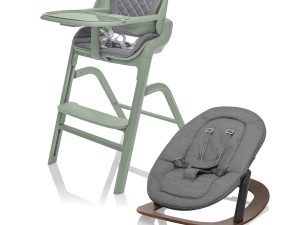 Set stolička Inpira + novorodenecký set + hojdacia základňa, Pistacio Green