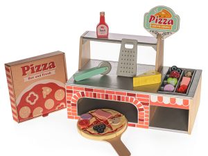 Dřevěný set Pizzerie