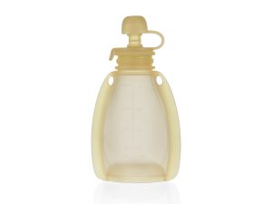 Silikónové plniteľné vrecko na detskú stravu, Transparent Yellow