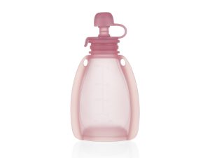 Silikónové plniteľné vrecko na detskú stravu, Transparent Pink