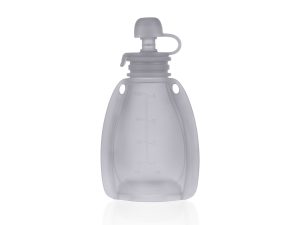 Silikónové plniteľné vrecko na detskú stravu, Transparent Grey