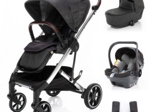 Set kočík Quest+ korba+ adaptéry+ autosedačka, Vulcan Black/Silver