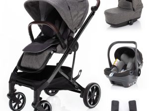 Set kočík Quest+ korba+ adaptéry+ autosedačka, Tornado Grey/Black