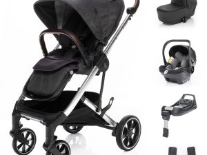 Set kočík Quest+ korba+ adaptéry+ autosedačka+ báza, Vulcan Black/Silver