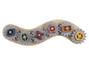 Silikónová bambusová skladačka ozubené kolieska, Multicolor