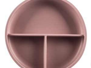 Silikónový delený tanier s prísavkou, Old Pink