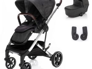 Set kočík Quest+ korba+ adaptéry, Vulcan Black/Silver