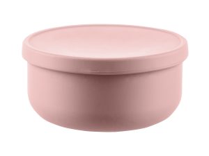 Silikónová miska s viečkom, Old Pink
