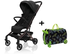 Športový kočík Jet + kufrík Pack&Ride ZDARMA, Quartz Black