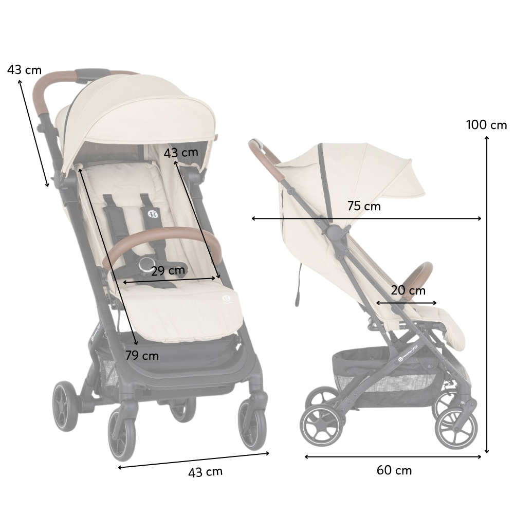PETITE&MARS Kočík športový Fly Sahara Beige - Image 6