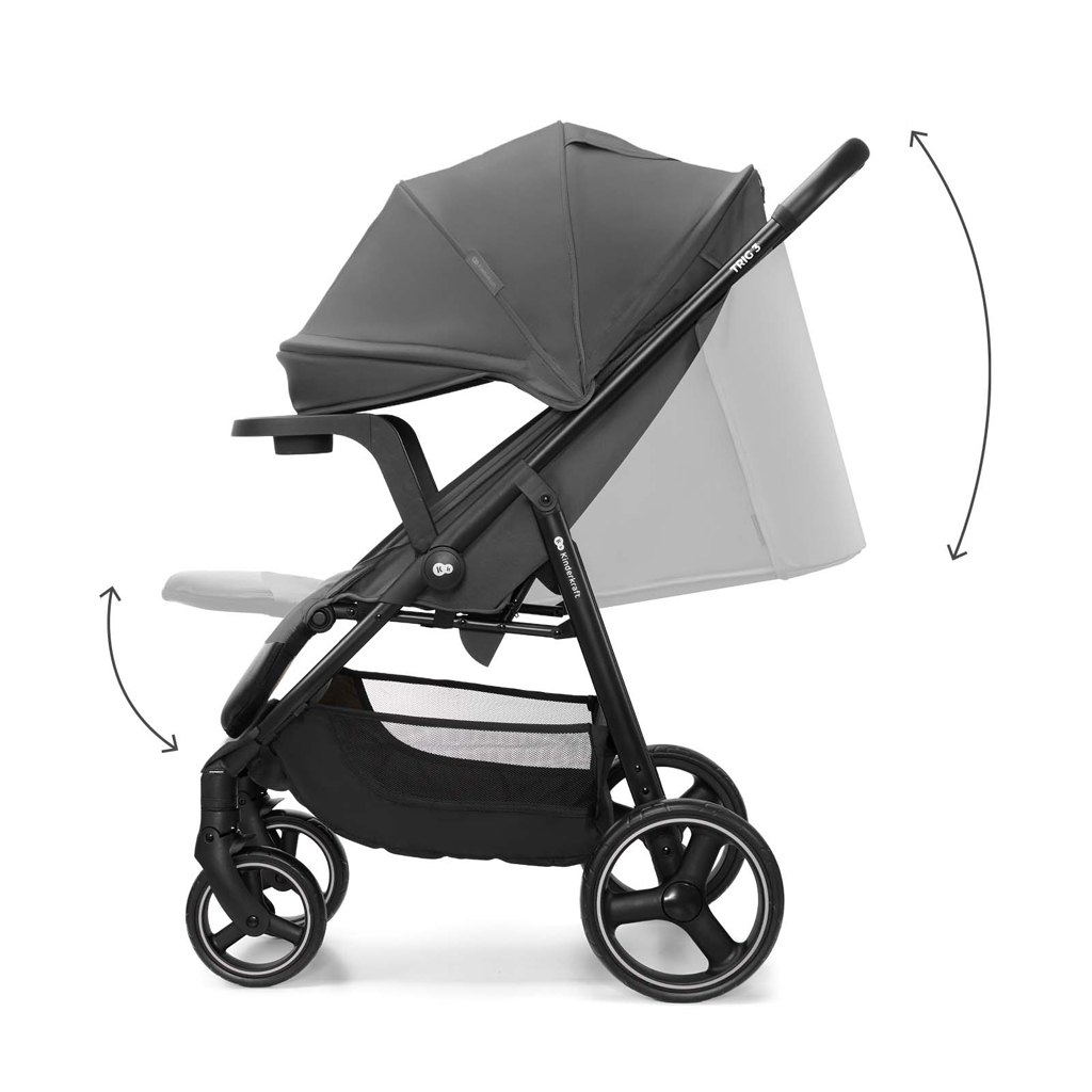 KINDERKRAFT Kočík športový Trig 3 Tray Granite Grey - Image 9