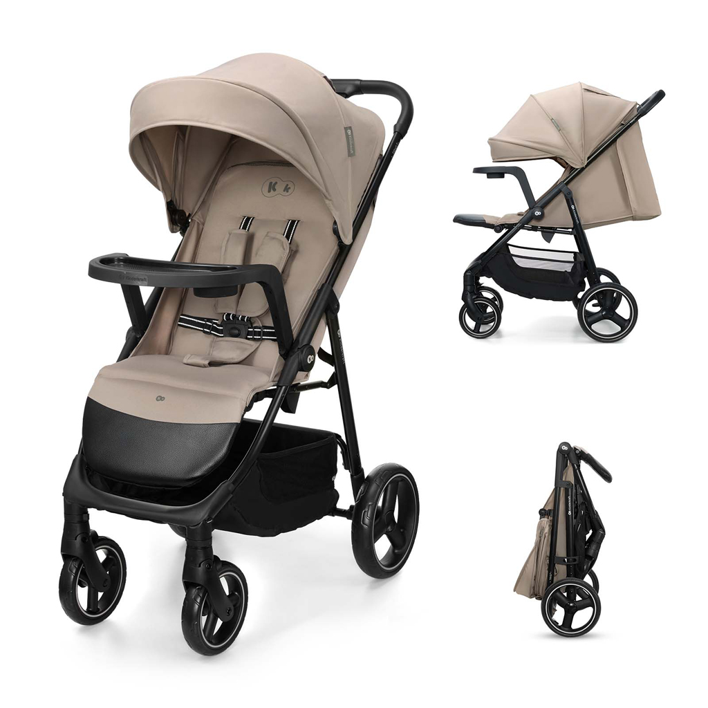 KINDERKRAFT Kočík športový Trig 3 Tray Stone Beige - Image 2