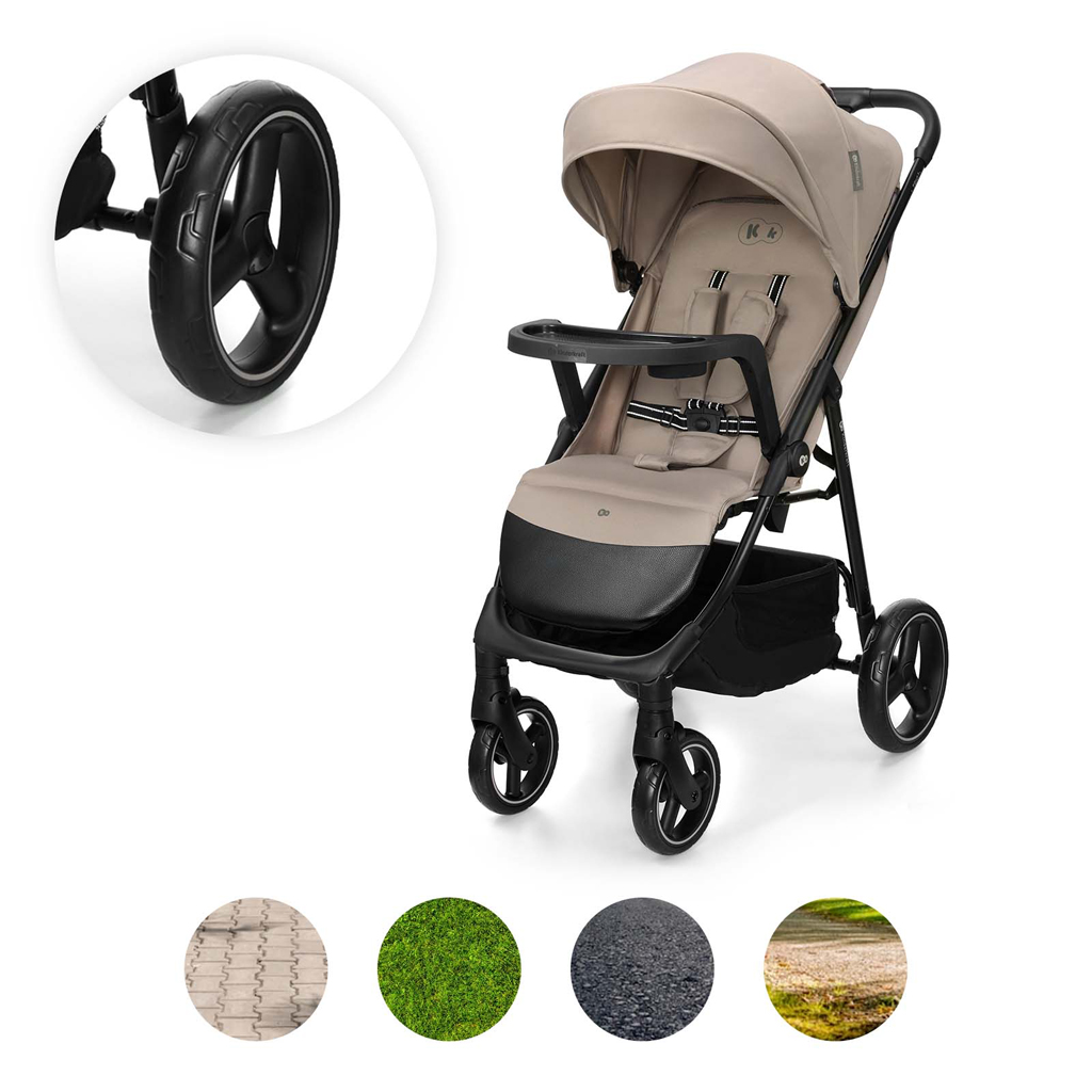 KINDERKRAFT Kočík športový Trig 3 Tray Stone Beige - Image 13