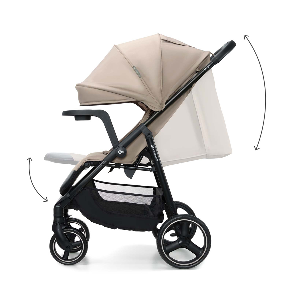 KINDERKRAFT Kočík športový Trig 3 Tray Stone Beige - Image 10