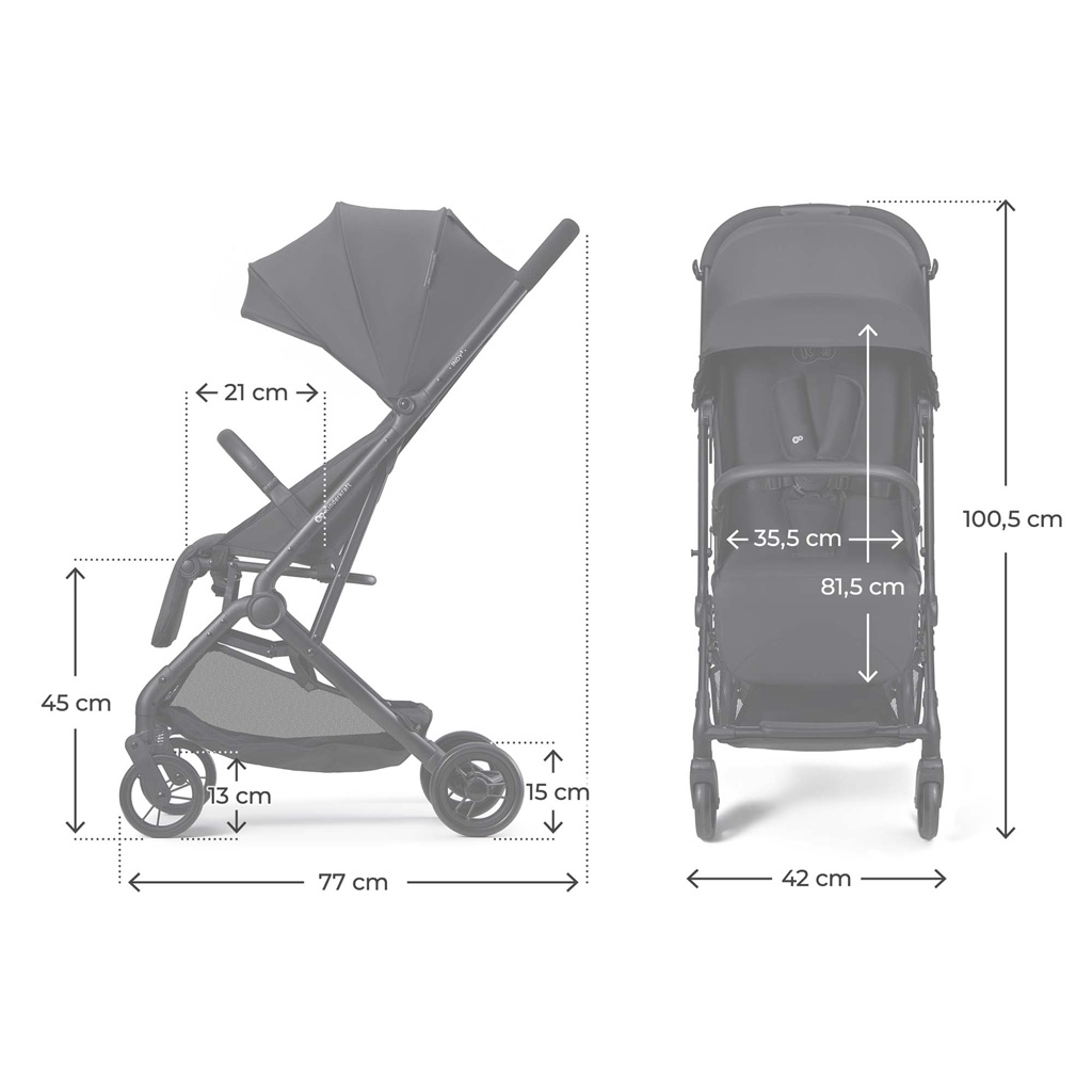KINDERKRAFT Kočík športový Indy 3 Coal Black - Image 7