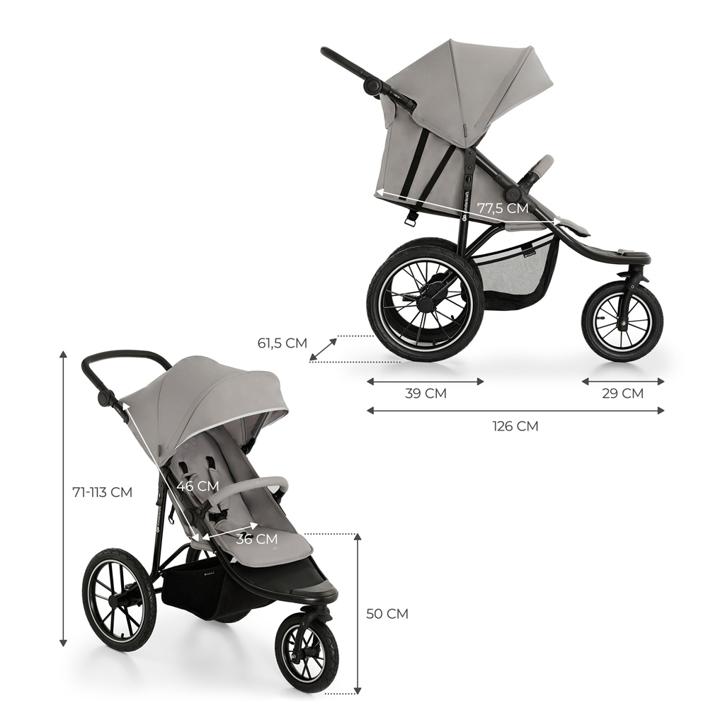 KINDERKRAFT Kočík športový Helsi2 Grey - Image 17