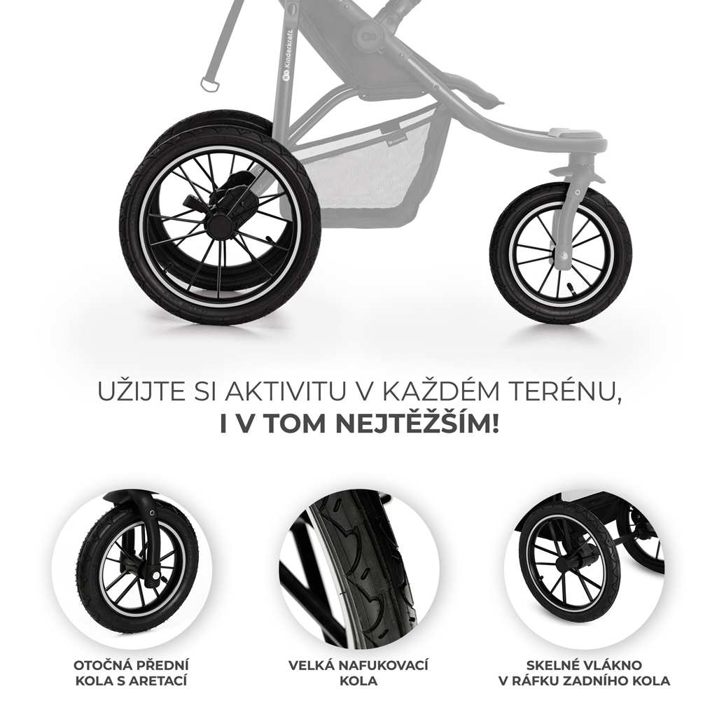 KINDERKRAFT Kočík športový Helsi2 Grey - Image 5