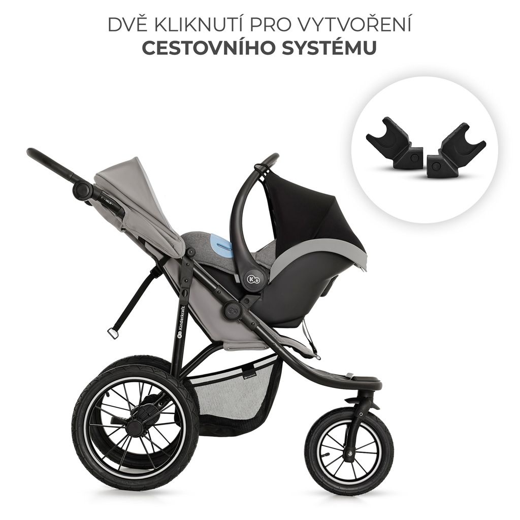KINDERKRAFT Kočík športový Helsi2 Grey - Image 7