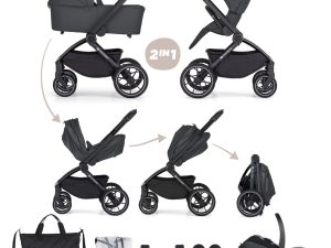 PETITE&MARS Kočík kombinovaný SCOUT 3v1 Anthracite Moon s Core Pro i-Size