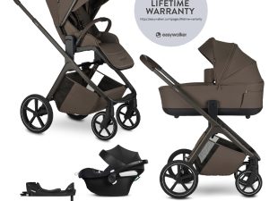 EASYWALKER Kočík kombinovaný Zoey Chestnut Brown + CBX By CYBEX Aton B2 i-Size + základňa