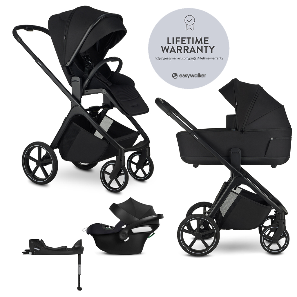 EASYWALKER Kočík kombinovaný Zoey Pure Black + CBX By CYBEX Aton B2 i-Size + základňa - Image 2