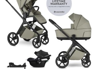 EASYWALKER Kočík kombinovaný Zoey Sage Green + CBX By CYBEX Aton B2 i-Size + základňa