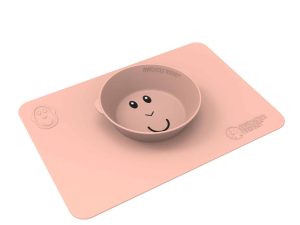 MATCHSTICK MONKEY PROTIŠMYKOVÁ MISKA S PODLOŽKOU, DUSTY PINK