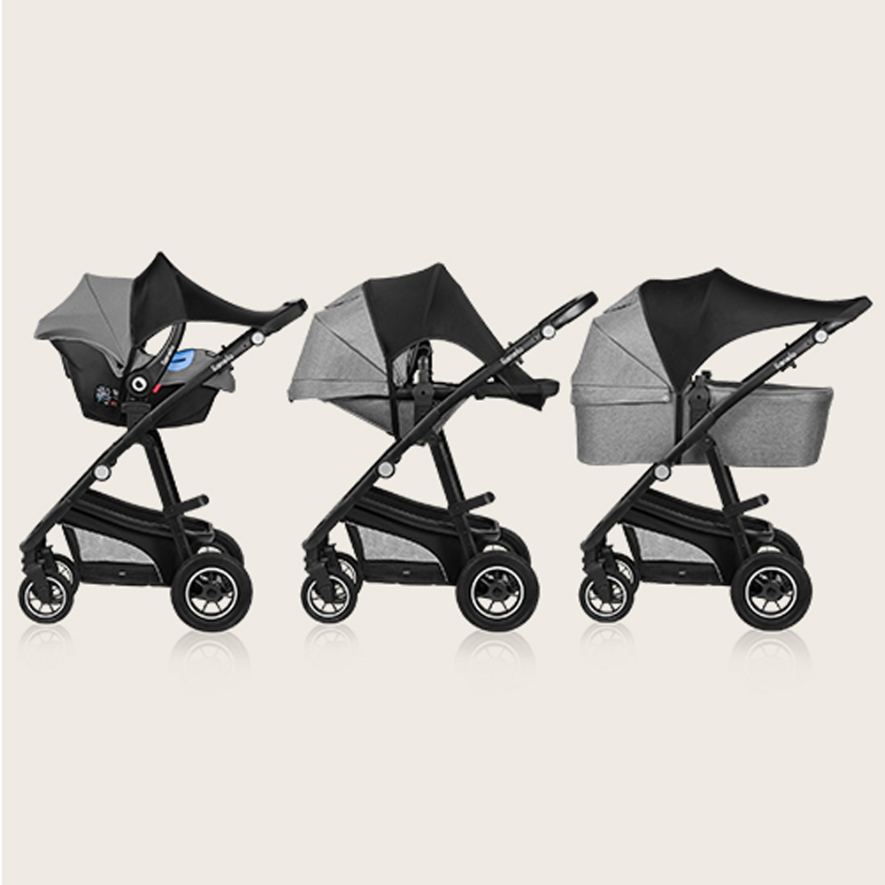 LIONELO Slnečná clona na kočík Stroller Sun Cover Black Carbon - Image 2