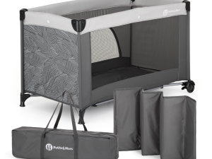 PETITE&MARS Postieľka cestovná Nyja Urban Jungle Charcoal