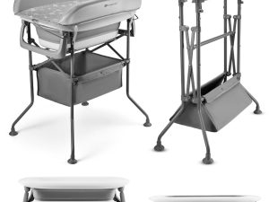 KINDERKRAFT Stolík prebaľovací s vaničkou Bubbly Grey
