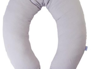 BABYMATEX Vankúš na dojčenie mušelínový Moon Svetlo Šedá 260 cm