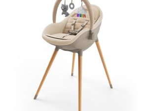 KINDERKRAFT Jedálenská stolička a lehátko Fini Up 2v1 Beige