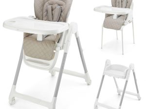 KINDERKRAFT Stolička jedálenská 3v1 Tulo Beige