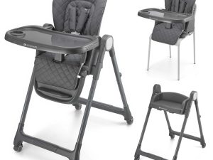KINDERKRAFT Stolička jedálenská 3v1 Tulo Grey
