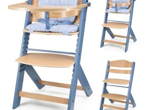 KINDERKRAFT Stolička jedálenská Nordic Breeze s vankúšom
